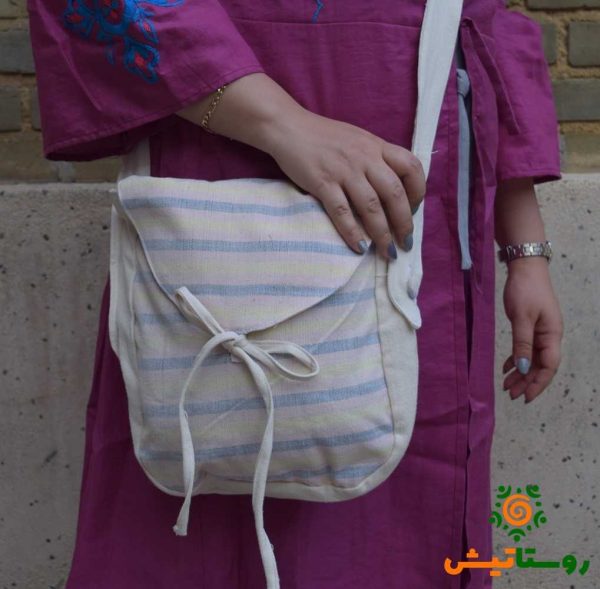 کیف دستبافت دوشی تابستانه راه راه