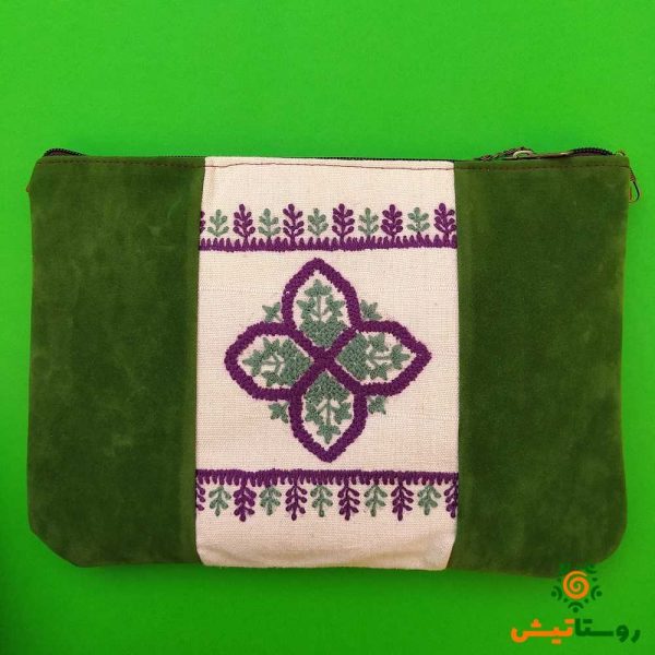 کیف دستی سوزندوزی بانوک (سبز)