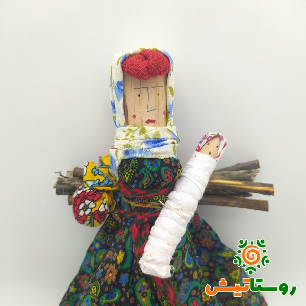 عروسک بومی دست ساز سیاه رودبار با هیمه 1