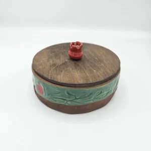 جاکلیدی وریس و چرم طرح اره آبی-سفید