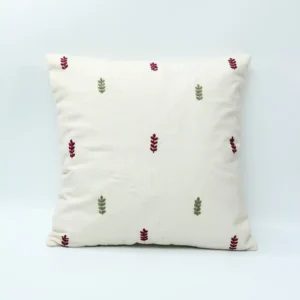 کاور کوسن سوزندوزی برگریزان سبز-زرشکی