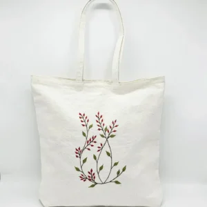 ساک پارچه‌ای زیپ‌دار طرح زرشک بزرگ