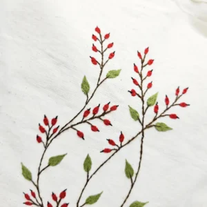 ساک پارچه‌ای زیپ‌دار طرح زرشک بزرگ