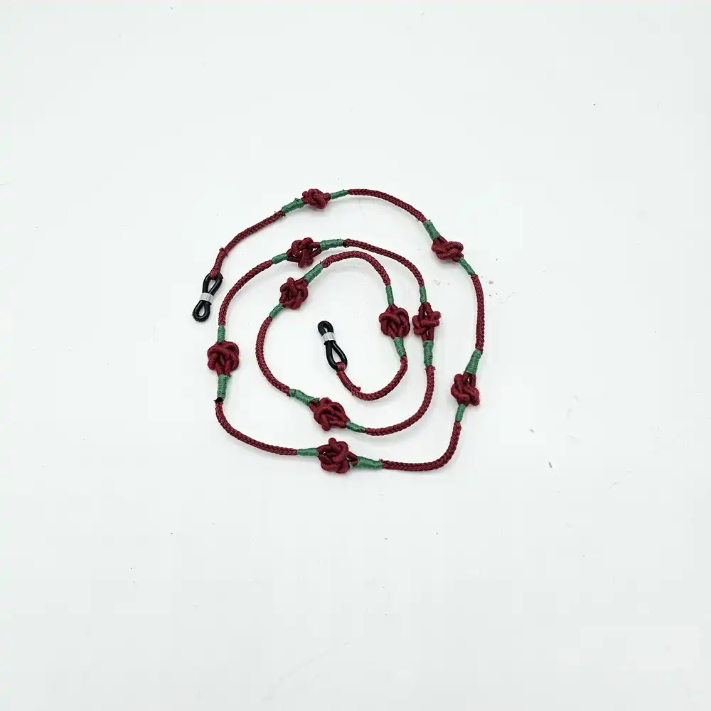 بند عینک گره سرشتی پر گره زرشکی