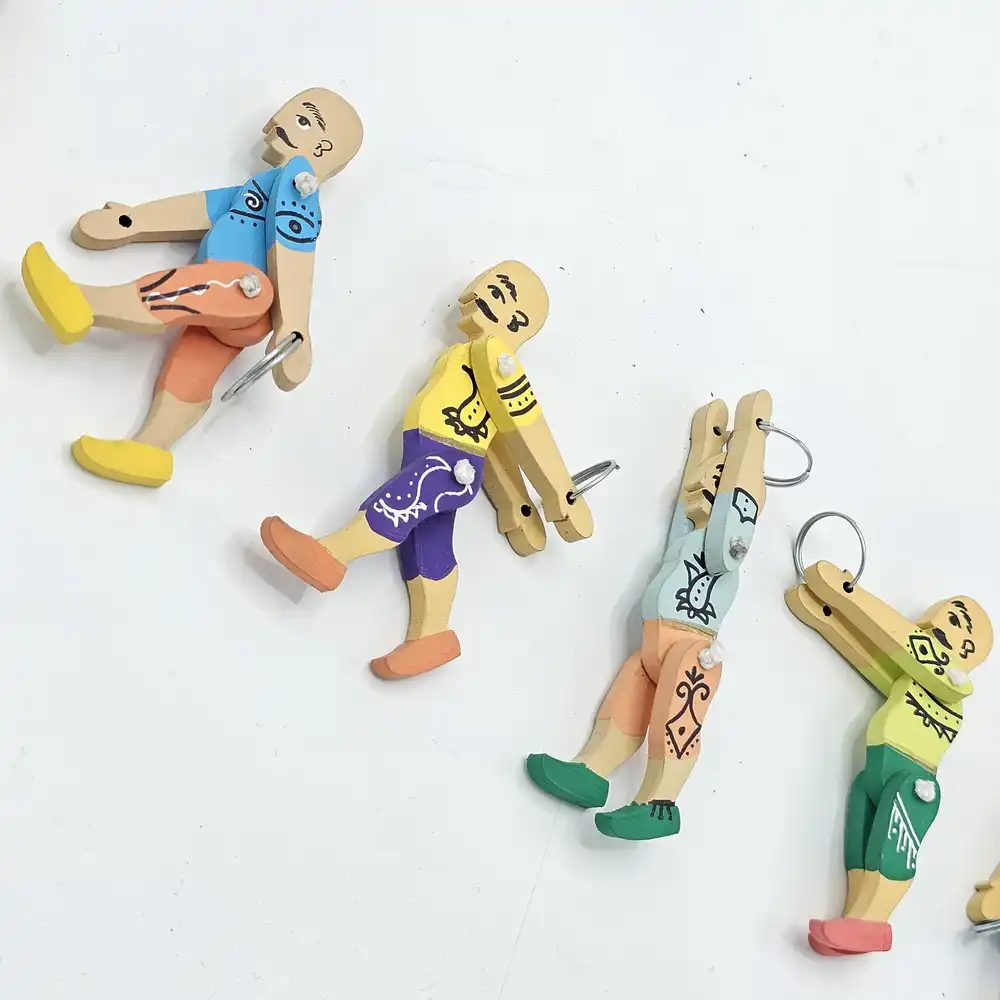 جاکلیدی چوبی متحرک پهلوون ورجه