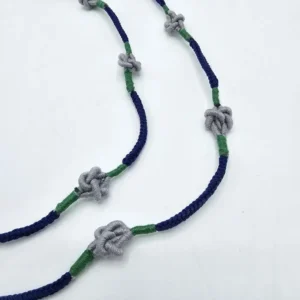 بند عینک گره‌سرشتی پرگره طوسی سرمه ای